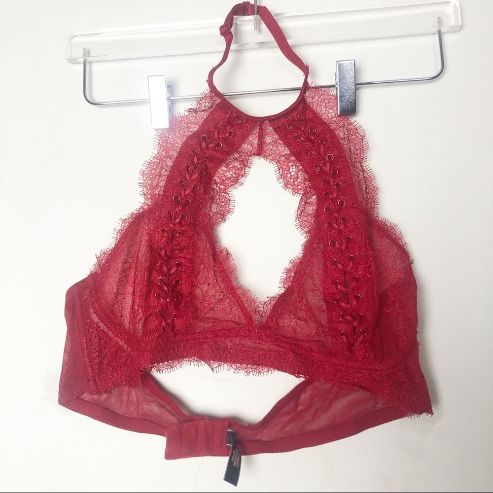 Victoria Secret Lace Halter Bra L